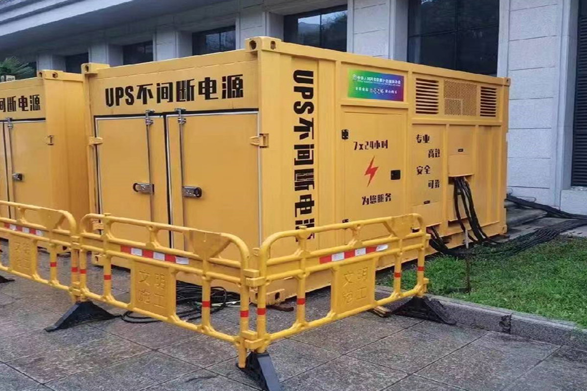 上杭发电机租赁施工现场