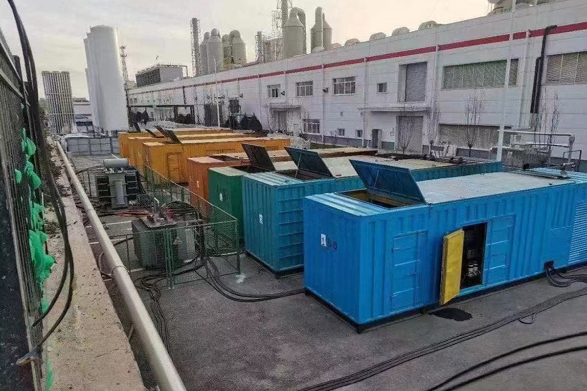 上杭发电机租赁施工现场